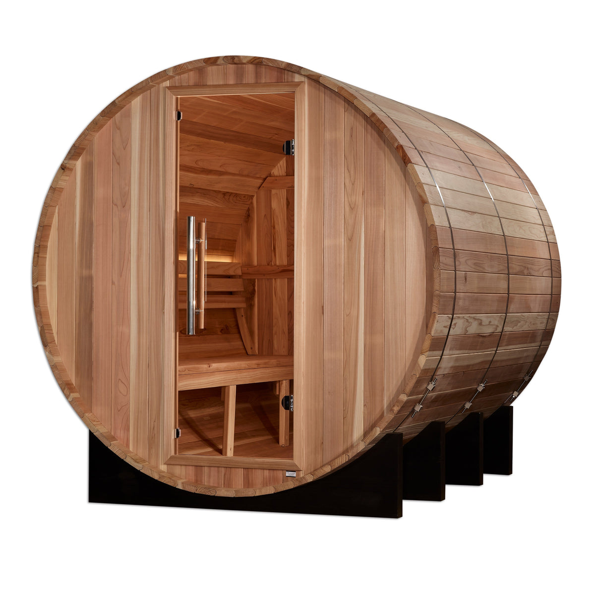 Golden Designs Klosters 6-Person Barrel Traditional Outdoor Sauna | GDI-B006-01, exact-model manufacturer alternate view 3