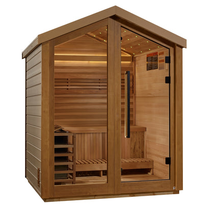 Golden Designs Savonlinna 3-Person Barn Outdoor Traditional Sauna | GDI-8503-01 manufacturer product photo