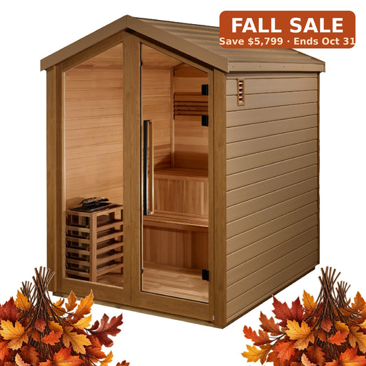 Golden Designs Savonlinna 3-Person Barn Outdoor Traditional Sauna | GDI-8503-01