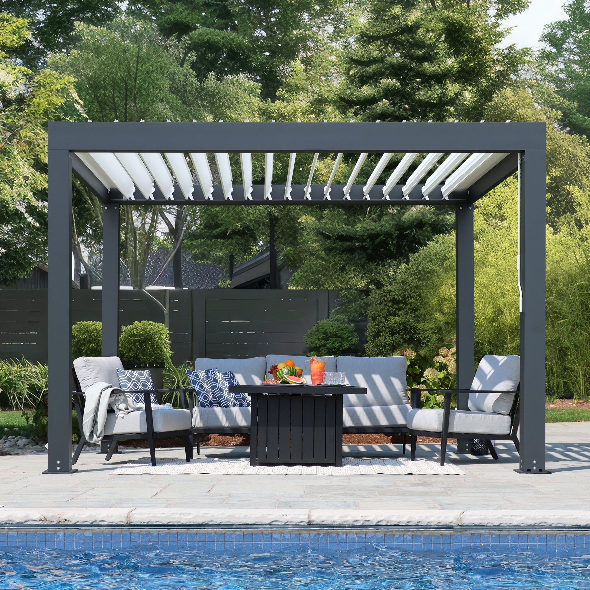 10 x 12 Aluminum Louvered Pergola