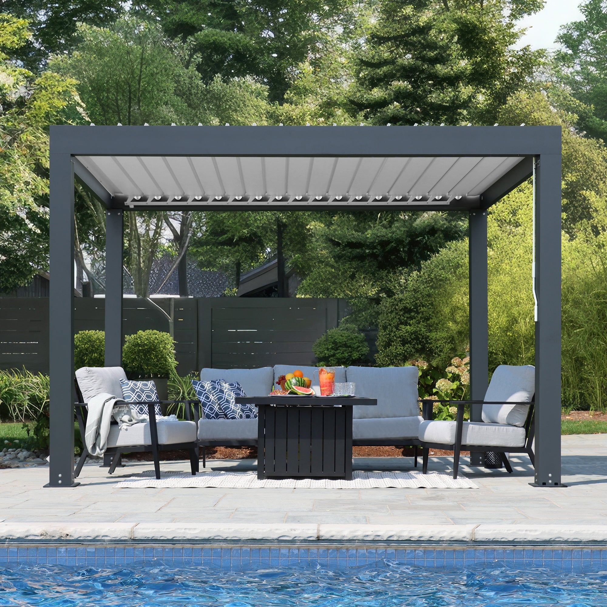 10 x 12 Aluminum Louvered Pergola