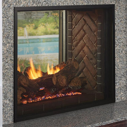 Outdoor Lifestyles Fortress 36-Inch Indoor/Outdoor See-Through Gas Fireplace