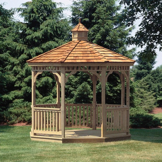 Classic Country Octagon Wood Gazebo - manufacturer example; configuration may vary