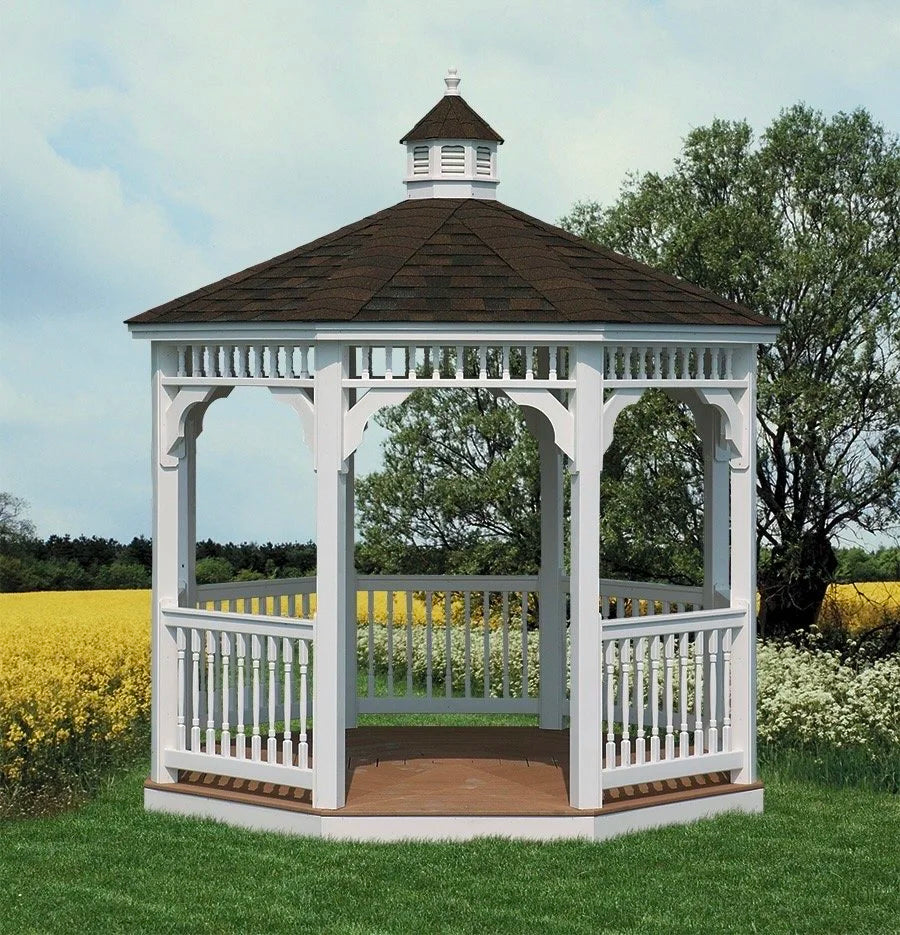 Classic Octagon Vinyl Gazebo - manufacturer example; configuration may vary