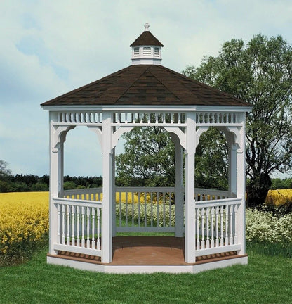 Classic Octagon Vinyl Gazebo - manufacturer example; configuration may vary