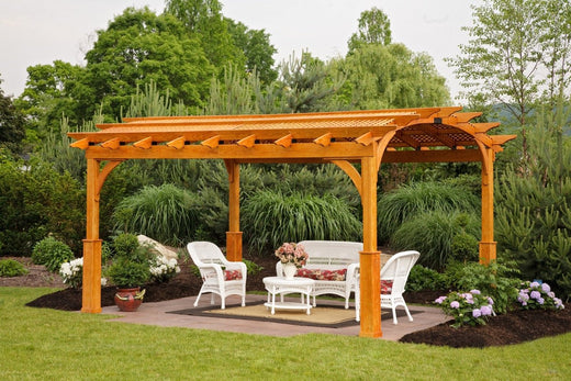 Cozy Arch Wood Pergola - manufacturer example; configuration may vary