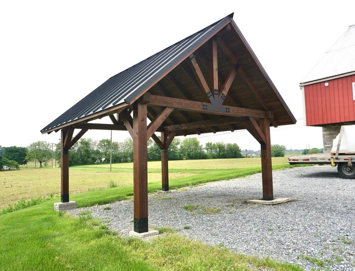 Creative Gazebos Ridgeline Douglas Fir Pavilion: Ridgeline Pavilion - Doug Fir. Manufacturer family example; size, finishes and optional features vary.