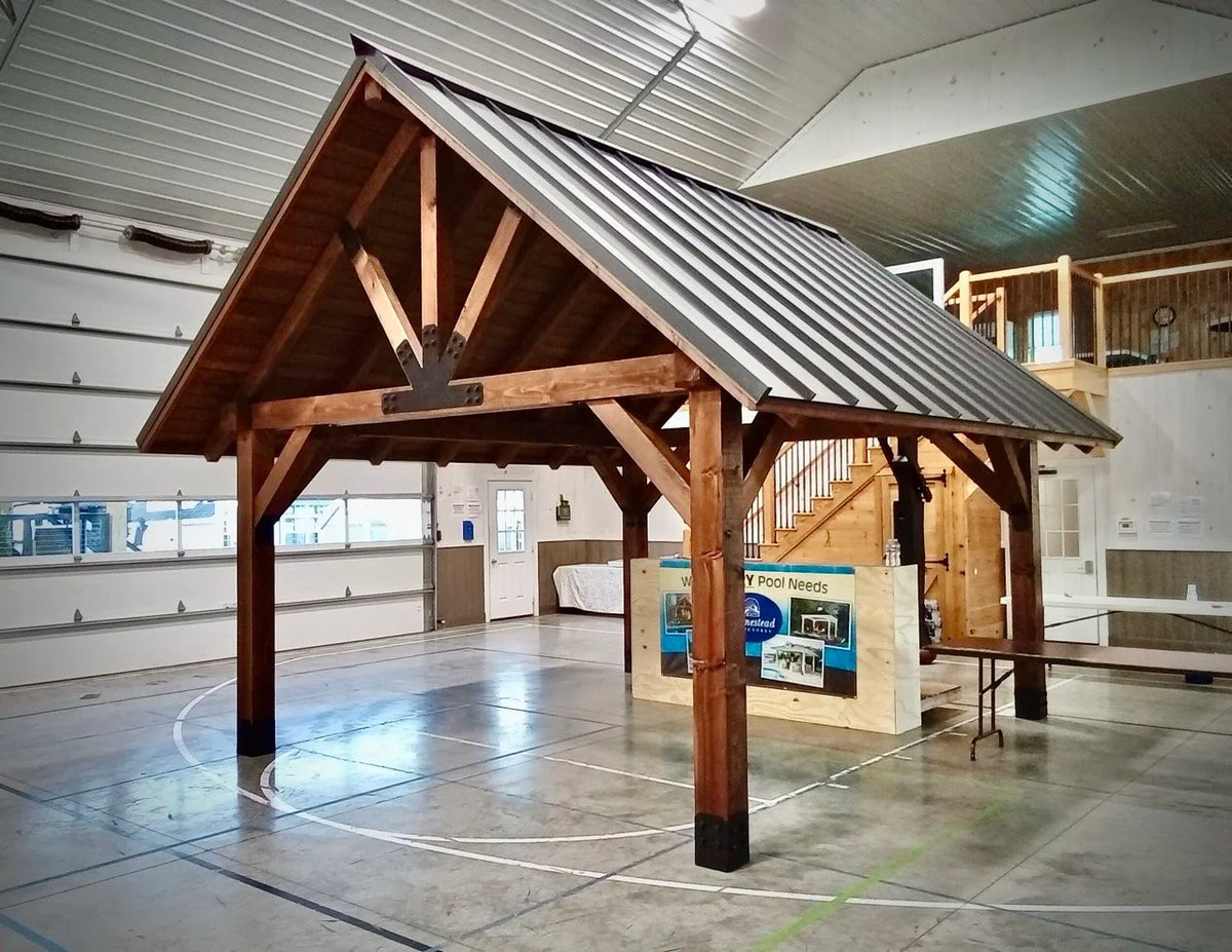 Creative Gazebos Ridgeline Douglas Fir Pavilion: Ridgeline Pavilion - Doug Fir. Manufacturer family example; size, finishes and optional features vary.