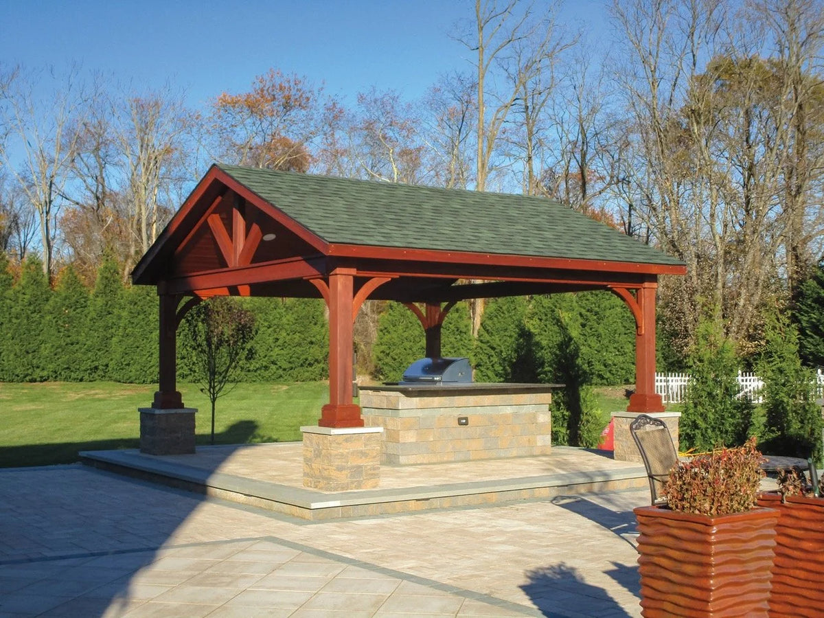 16x16 Keystone A-Frame w/7" posts — official manufacturer example
