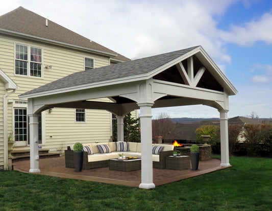 16x20 Manor A-Frame Pavilion w/(4) 8" Posts — official manufacturer example