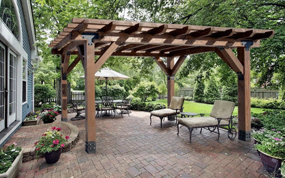 Timberview Douglas Fir Pergola - manufacturer example; configuration may vary