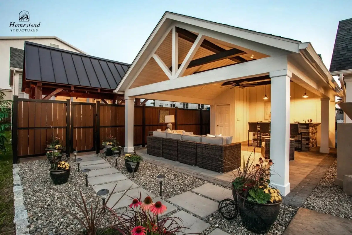 Custom Avalon Pool House by Homestead Structures — manufacturer example configuration