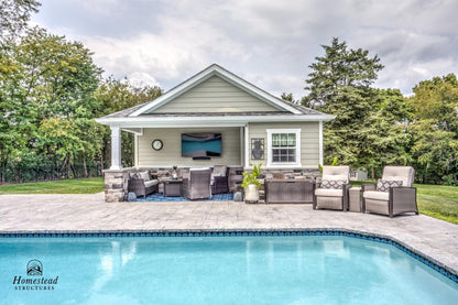 Wellington Pool House by Homestead Structures — manufacturer example configuration