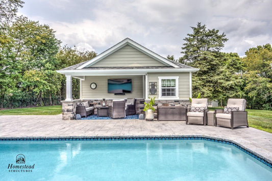 Wellington Pool House by Homestead Structures — manufacturer example configuration