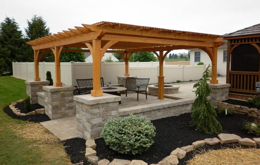 Creative Gazebos Elegant Rectangle Pergola — 16 × 18 ft — supplier photograph