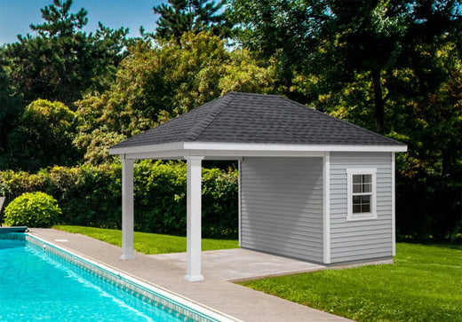 Homestead Structures Avalon Pool House Kit — supplier photograph