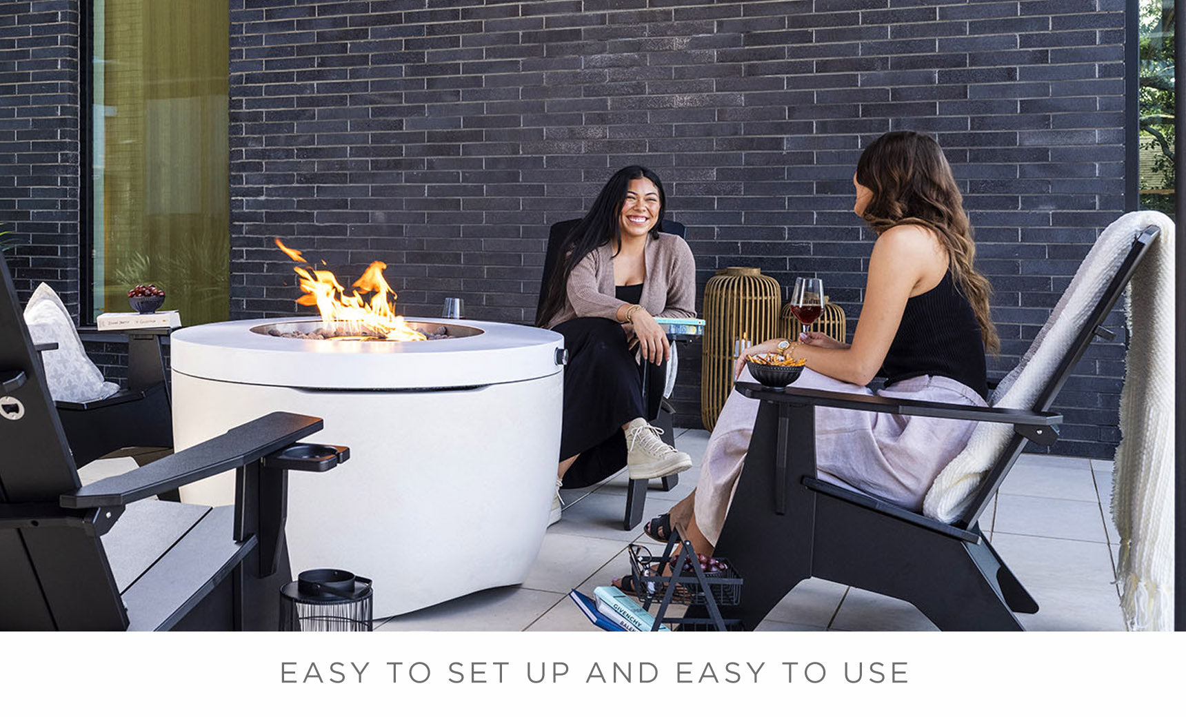 Ledge Lounger Halo Fire Pit