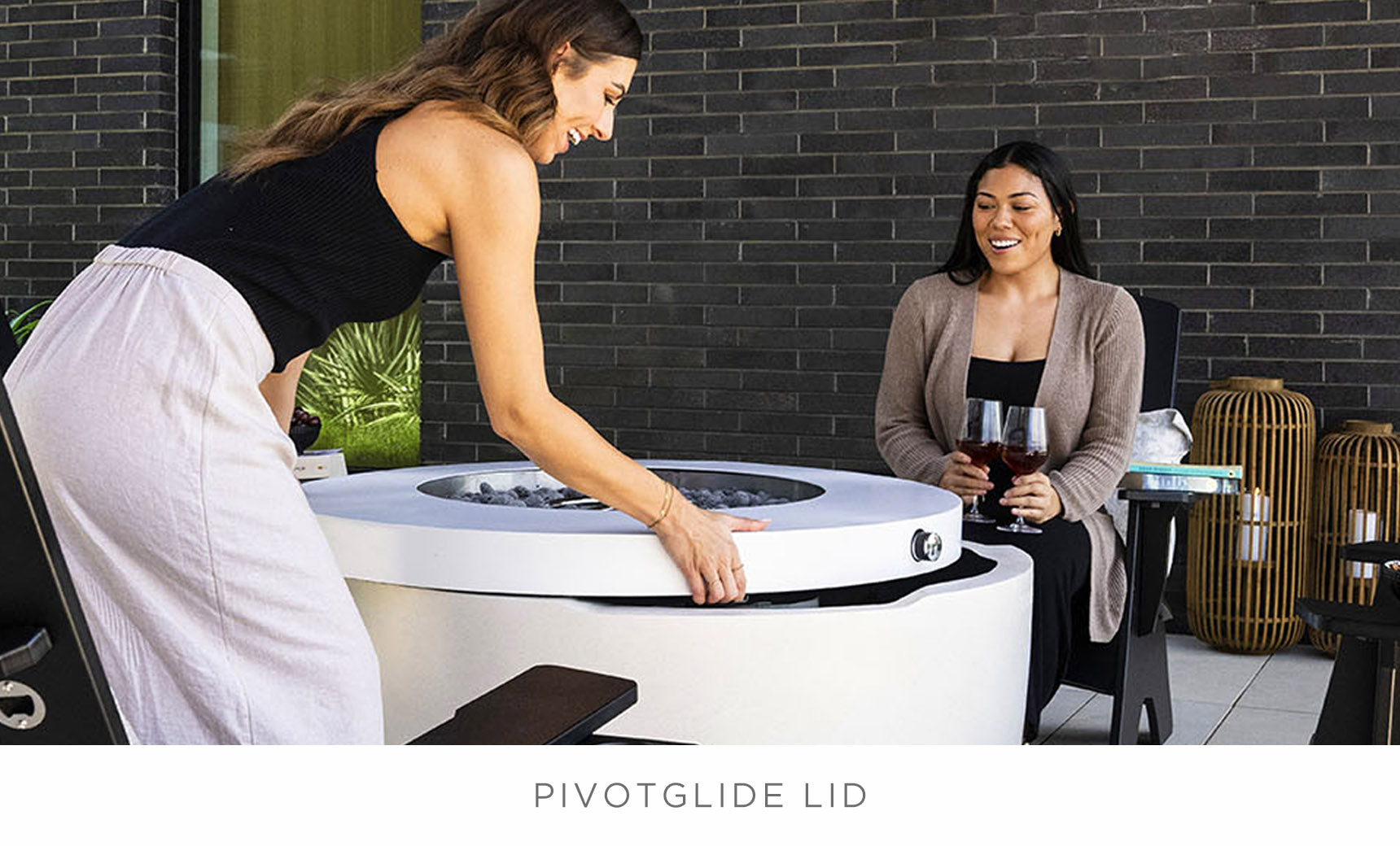 Ledge Lounger Halo Fire Pit