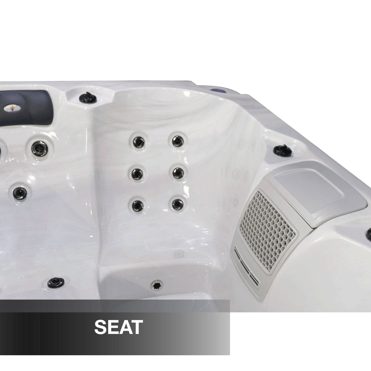 Liberty Spas LYS4000, manufacturer photograph: seat and hydrotherapy jets