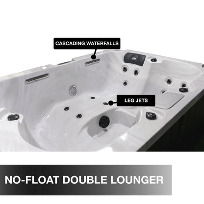 Liberty Spas LYS4000, manufacturer photograph: double lounger and cascading waterfalls