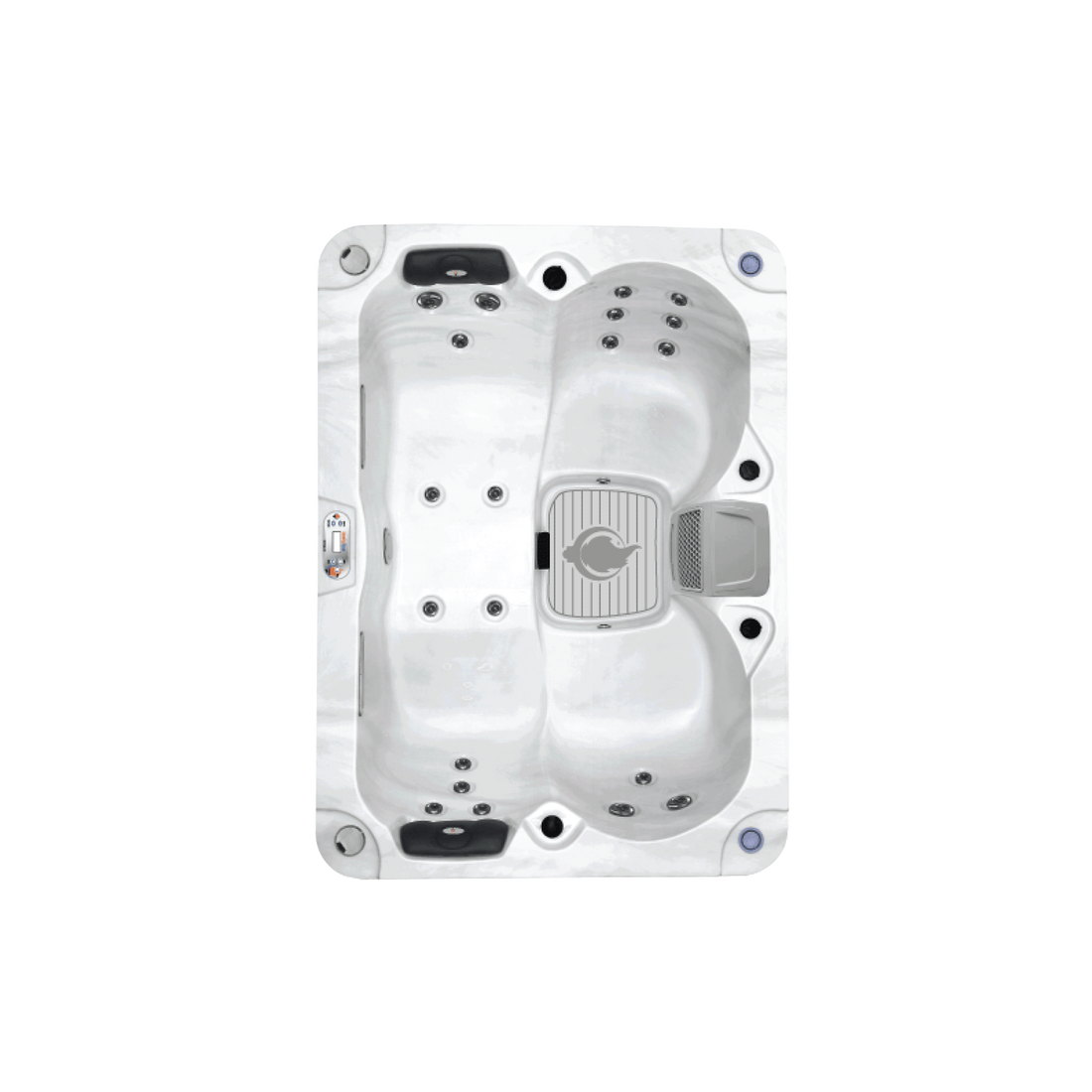 Liberty Spas LYS4000 Plug & Play 4 Person Spa: Overhead seating view
