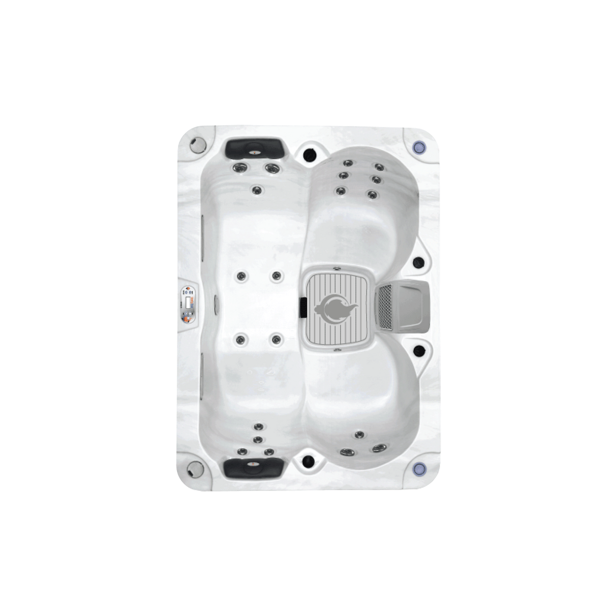 LYS4000 Plug & Play 4 Person Spa — overhead seating view