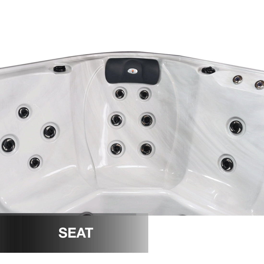 Liberty LYS5000 Luxury 6-Person Hot Tub – 240V, Ozone, LED Lights: Seat and back jets