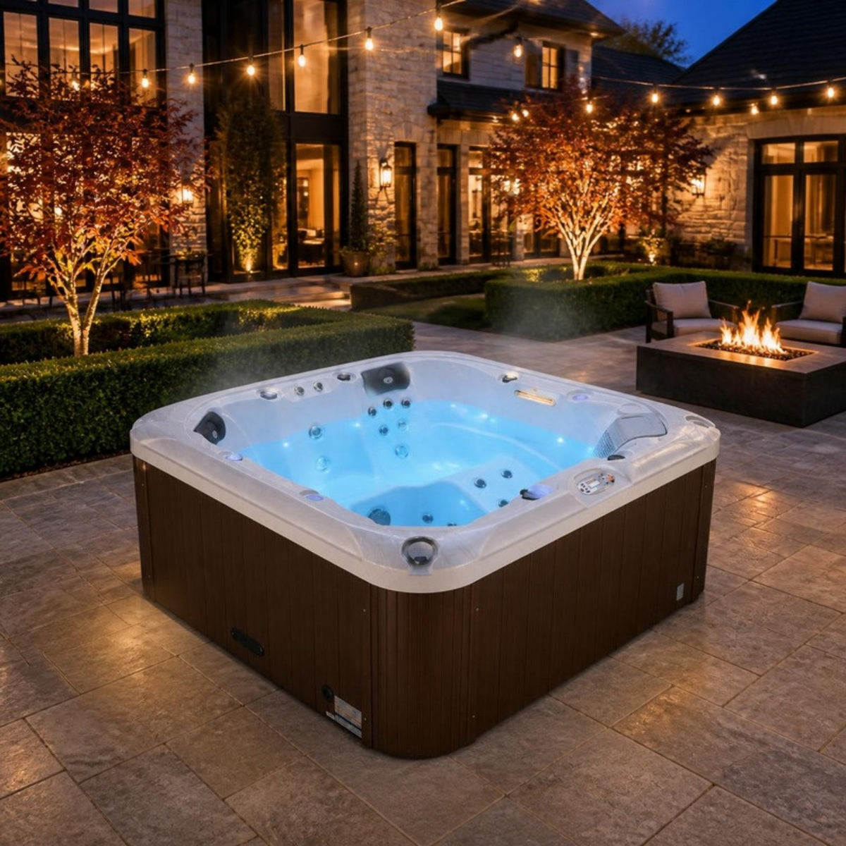 Liberty LYS5000 Luxury 6-Person Hot Tub – 240V, Ozone, LED Lights
