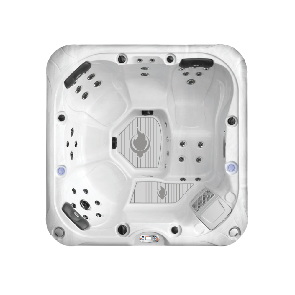 LYS5000 Luxury 240V 6 Person Spa — overhead seating view