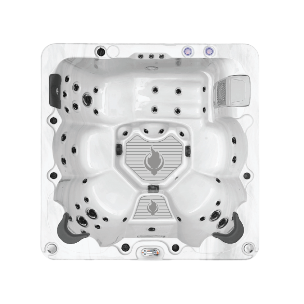 Liberty Spas LYS6000 Luxury 240V 6 Person Spa: Overhead seating view