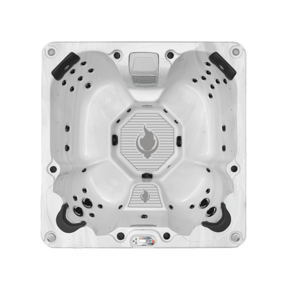 LYS7000 Luxury 240V 7 Person Spa — overhead seating view
