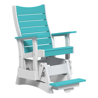 2COPBAGABW 2' Contour Poly Balcony Glider (Aruba Blue & White)