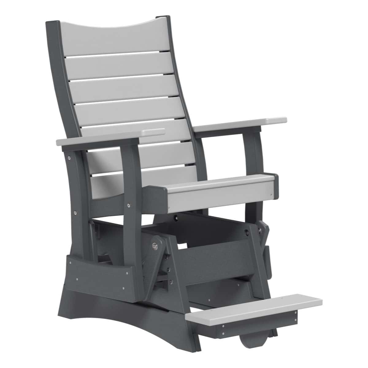 2COPBAGDGS 2' Contour Poly Balcony Glider (Dove Gray & Slate)