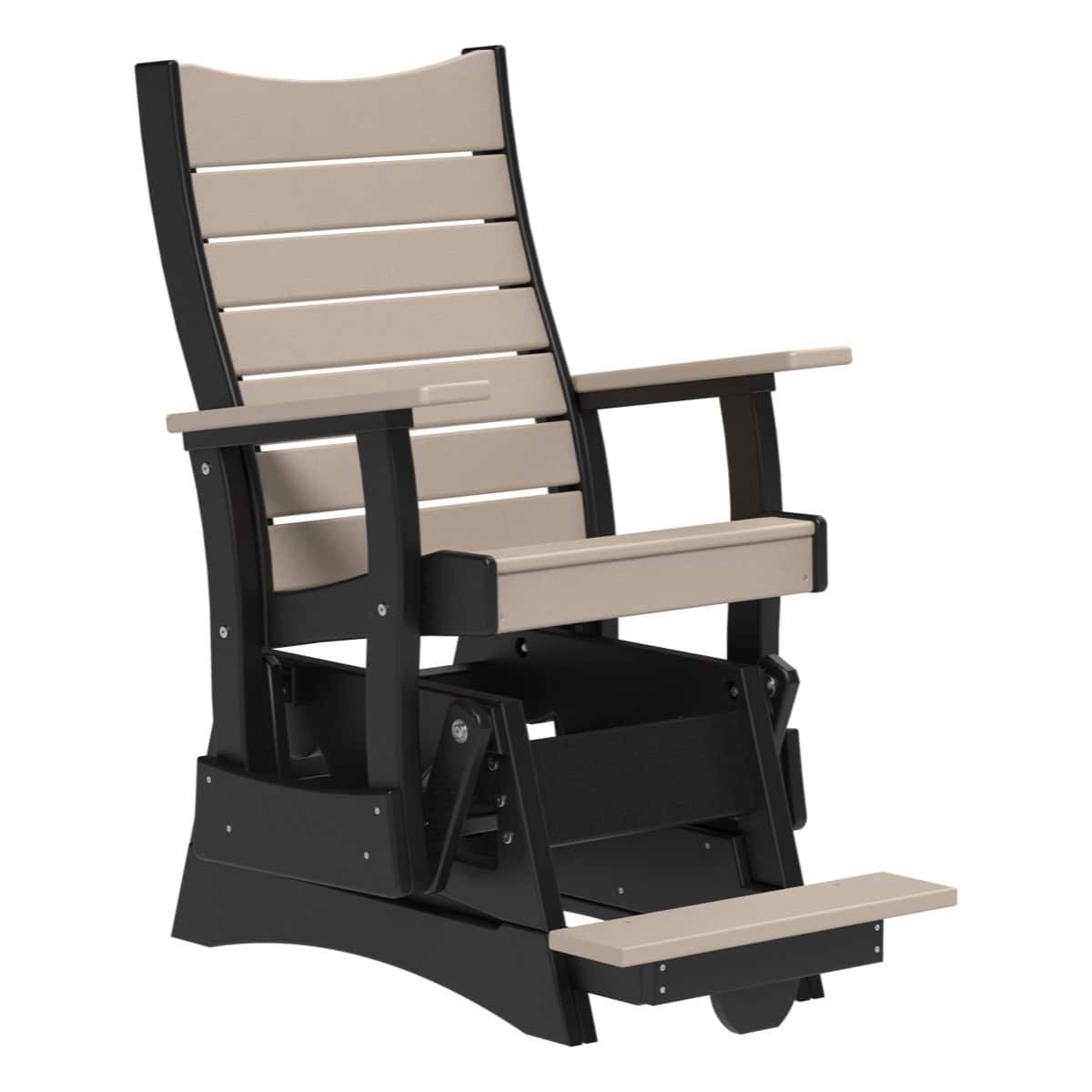 2COPBAGWWB 2' Contour Poly Balcony Glider (Weatherwood & Black)
