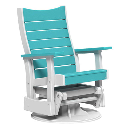 2SCOPGABW 2' Swivel Contour Poly Glider (Aruba Blue & White)