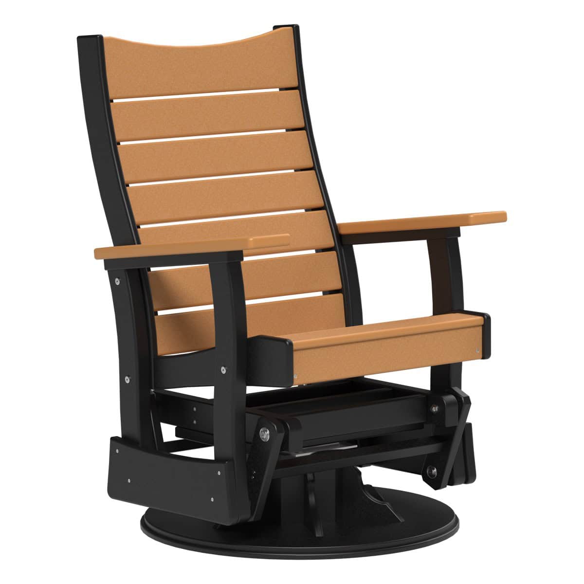 2SCOPGCB 2' Swivel Contour Poly Glider (Cedar & Black)