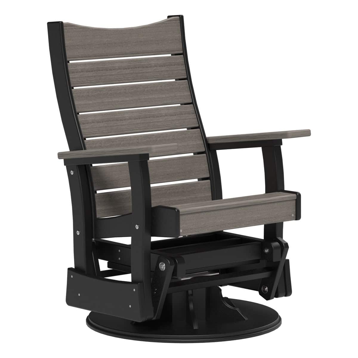 2SCOPGCGB 2' Swivel Contour Poly Glider (Coastal Gray & Black)