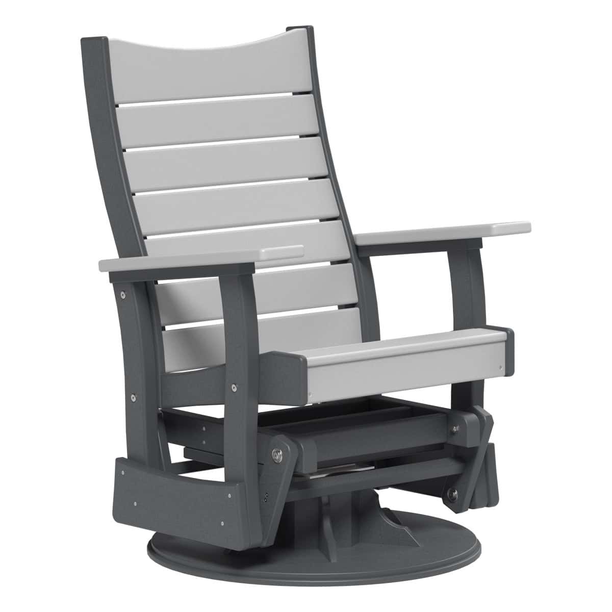 2SCOPGDGS 2' Swivel Contour Poly Glider (Dove Gray & Slate)