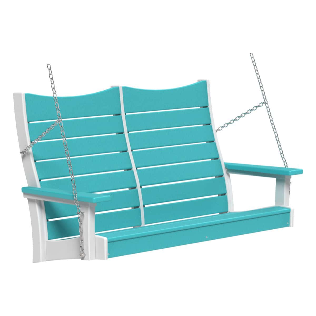 4COPSABW 4' Contour Poly Swing (Aruba Blue & White)