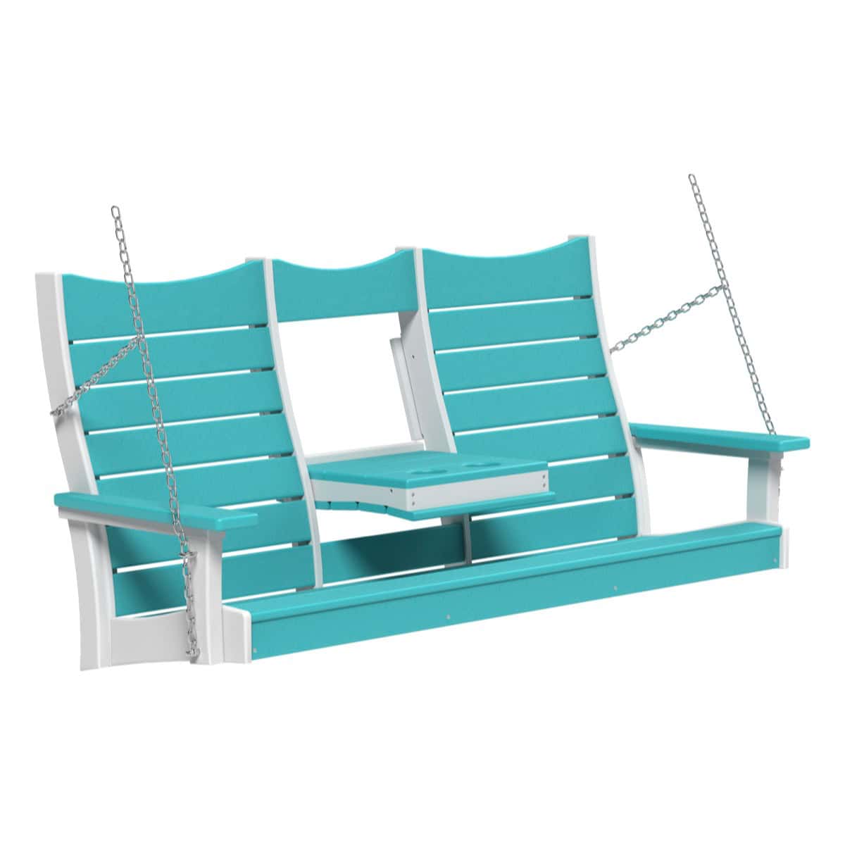5COPSABW 5' Contour Poly Swing (Aruba Blue & White)
