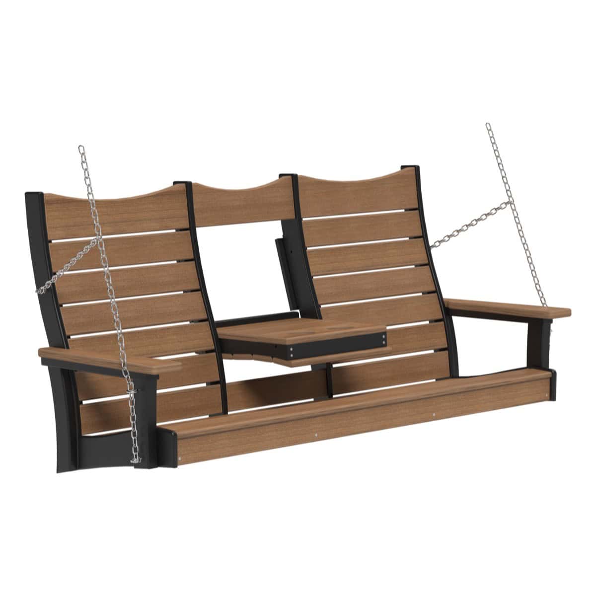 5COPSAMB 5' Contour Poly Swing (Antique Mahogany & Black)