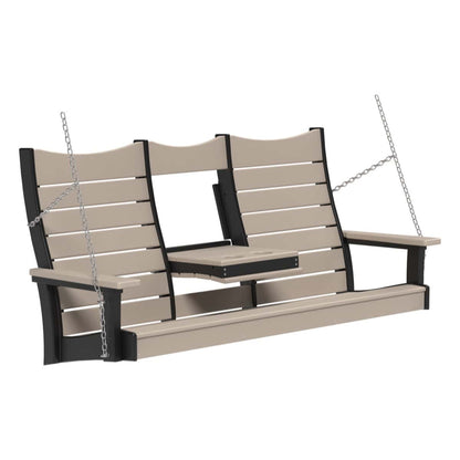 5COPSWWB 5' Contour Poly Swing (Weatherwood & Black)