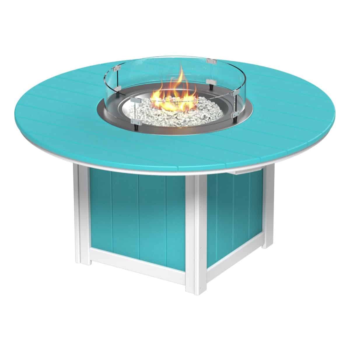 LuxCraft LFT60R — Aruba Blue & White — Dining Height