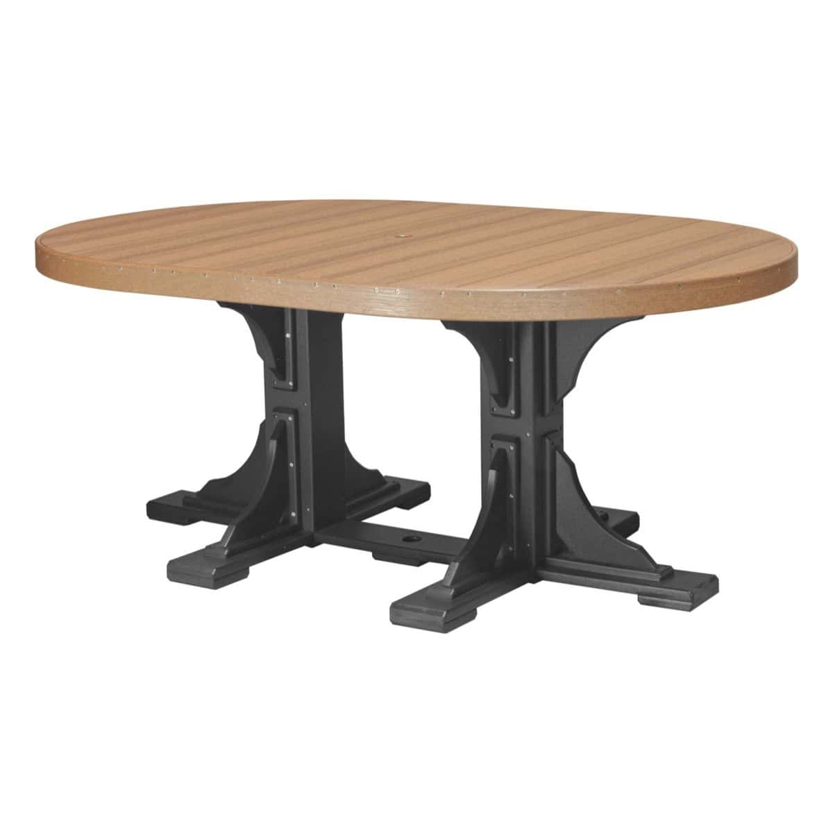 LuxCraft P46OT — Antique Mahogany & Black — Dining Height