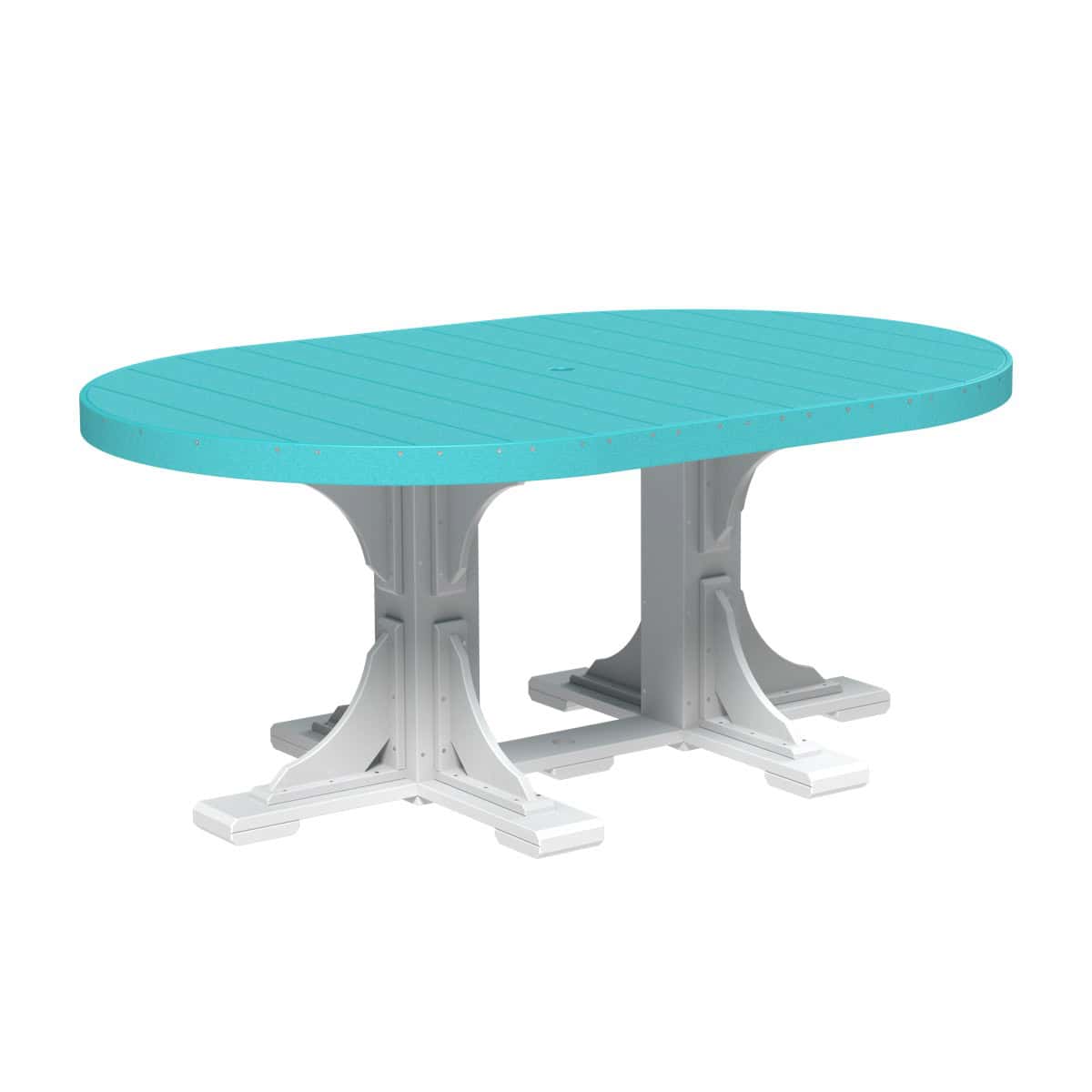 LuxCraft P46OT — Aruba Blue & White — Dining Height