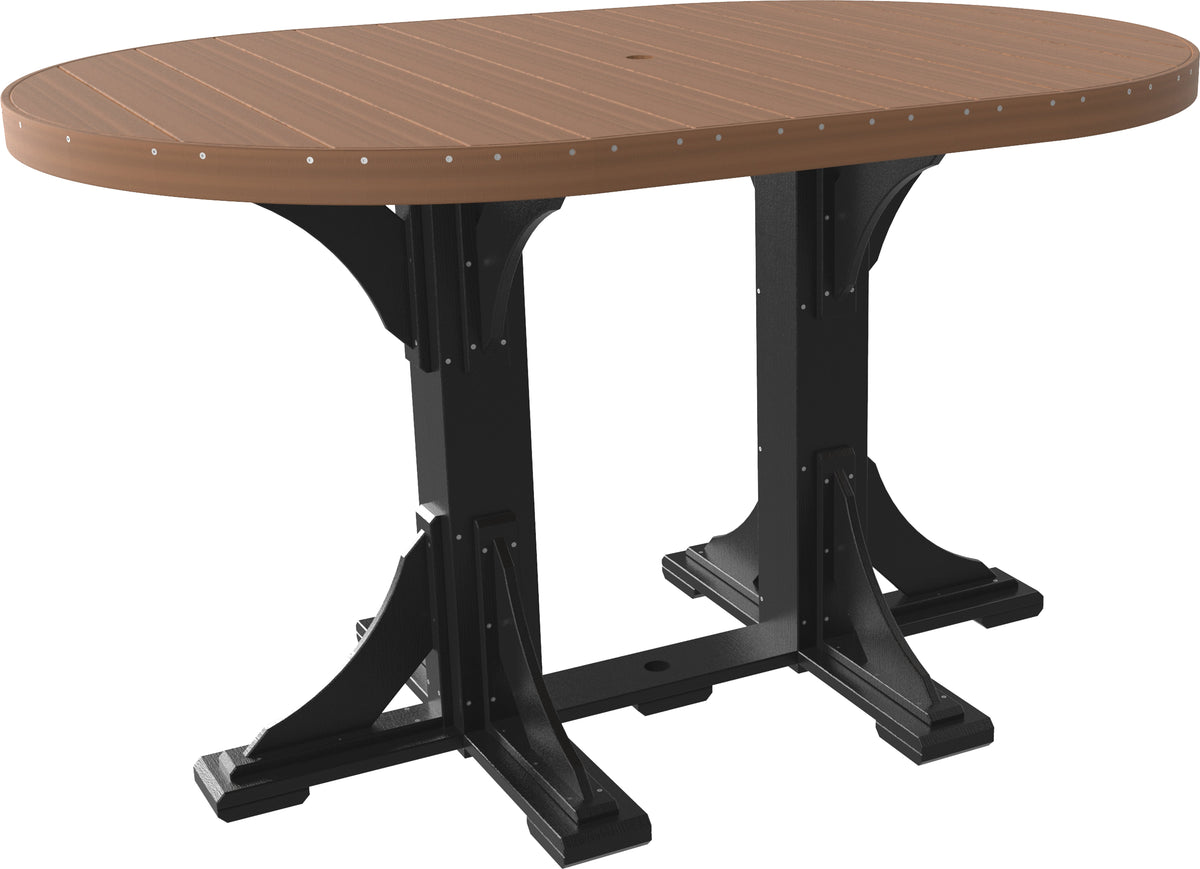 LuxCraft P46OT — Antique Mahogany / Black — Bar Height