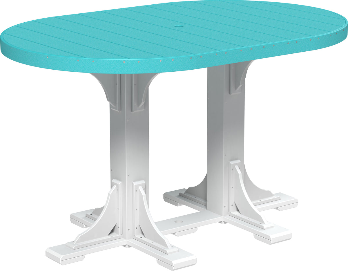 LuxCraft P46OT — Aruba Blue / White — Bar Height