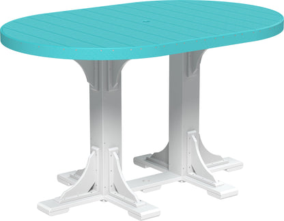 LuxCraft P46OT — Aruba Blue / White — Bar Height