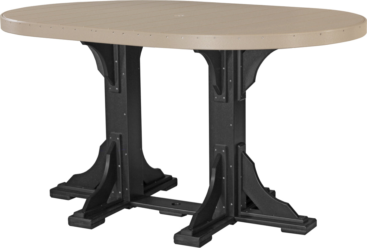 LuxCraft P46OT — Weatherwood / Black — Bar Height