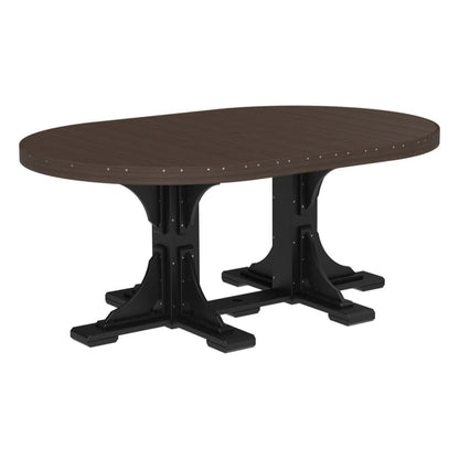 LuxCraft P46OT — Brazilian Walnut & Black — Dining Height
